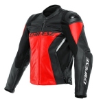 RACING 4 LEATHER JACKET/C36-LAVA-RED/BLACK