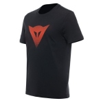 DAINESE T-SHIRT LOGO/628-BLACK/FLUO-RED